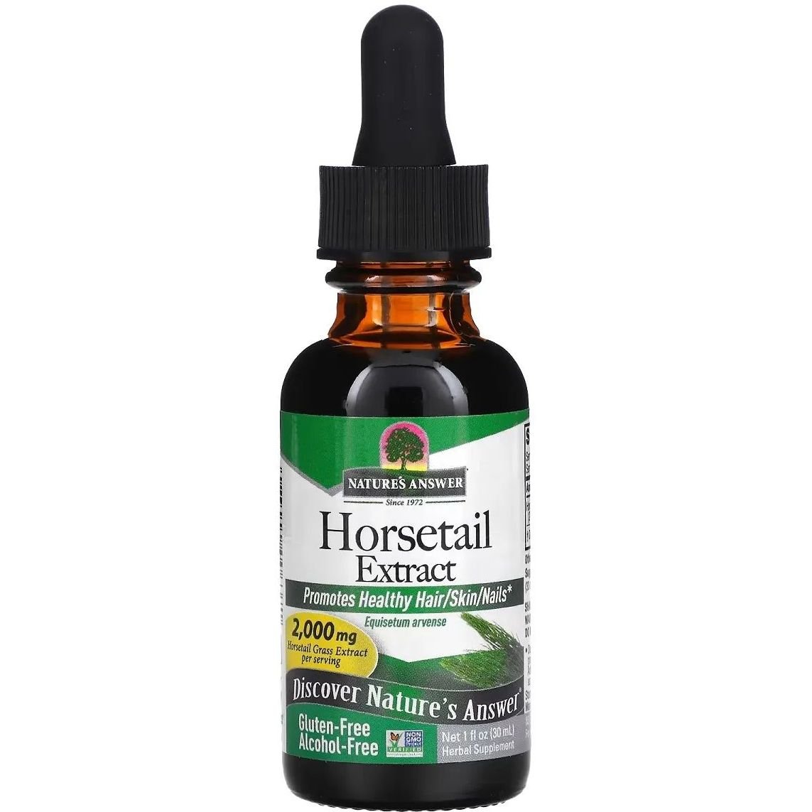 Экстракт хвоща полевого Nature's Answer Horsetail Extract Alcohol-Free 2000 мг 30 мл - фото 1