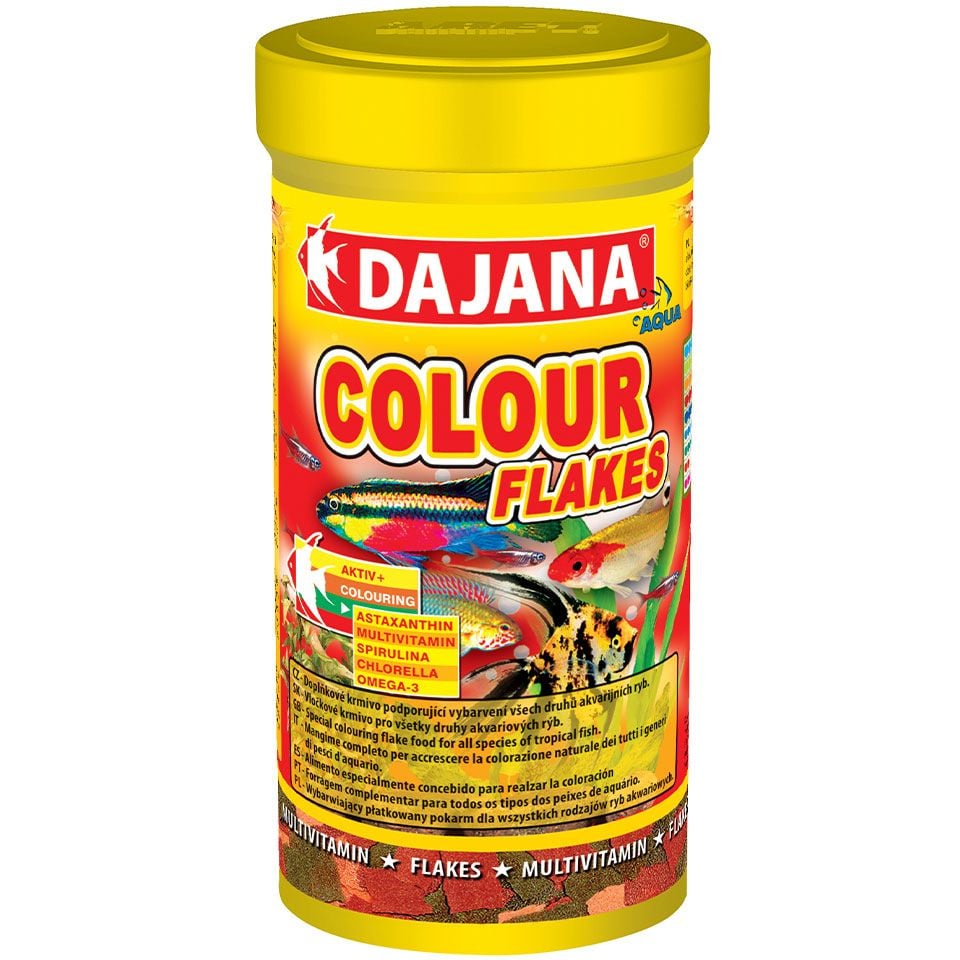 Корм Dajana Colour Flakes для яскравого забарвлення риб 100 г - фото 1