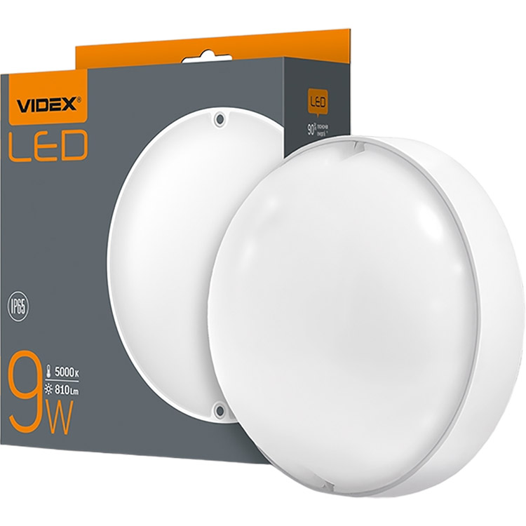 Світильник Videx LED IP65 9W 5000K круглий білий (VL-BHR-095PW) - фото 1