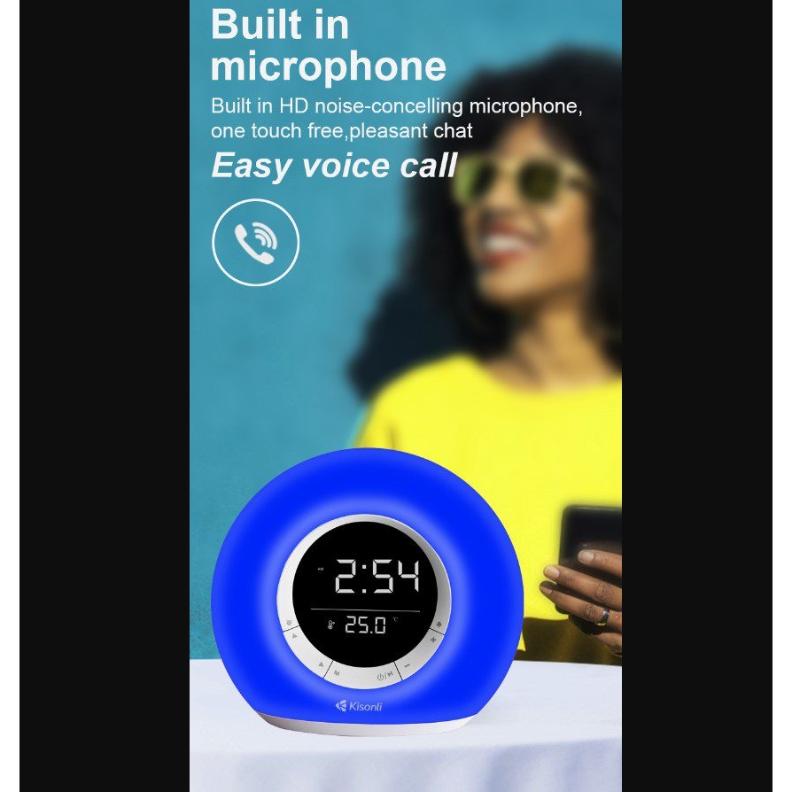 Портативная колонка часы будильник Kisonli Q6B Bluetooth 3600 mAh 5 Вт - фото 10