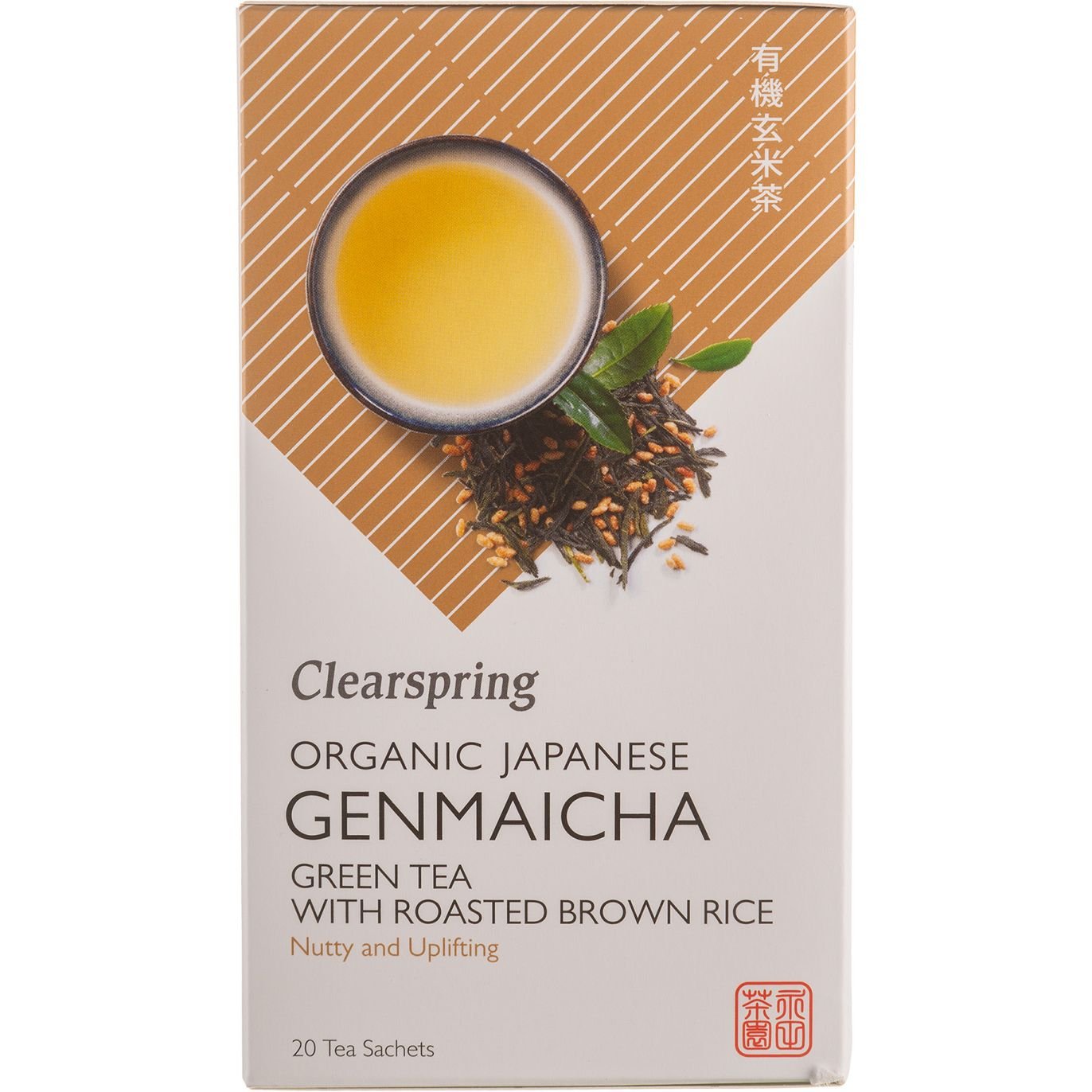 Чай зелений Clearspring Genmaicha зі смаженим рисом органічний 36 г (20 шт. х 1.8 г) - фото 1