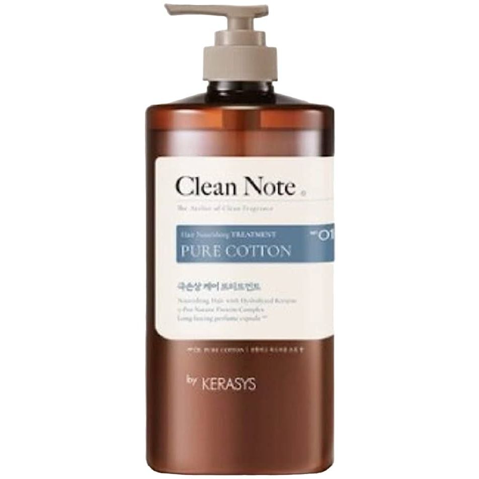 Кондиціонер-маска парфумований Clean Note Pure Cotton Perfume Treatment, для заспокоєння шкіри голови та пошкодженого волосся, 1 л - фото 1