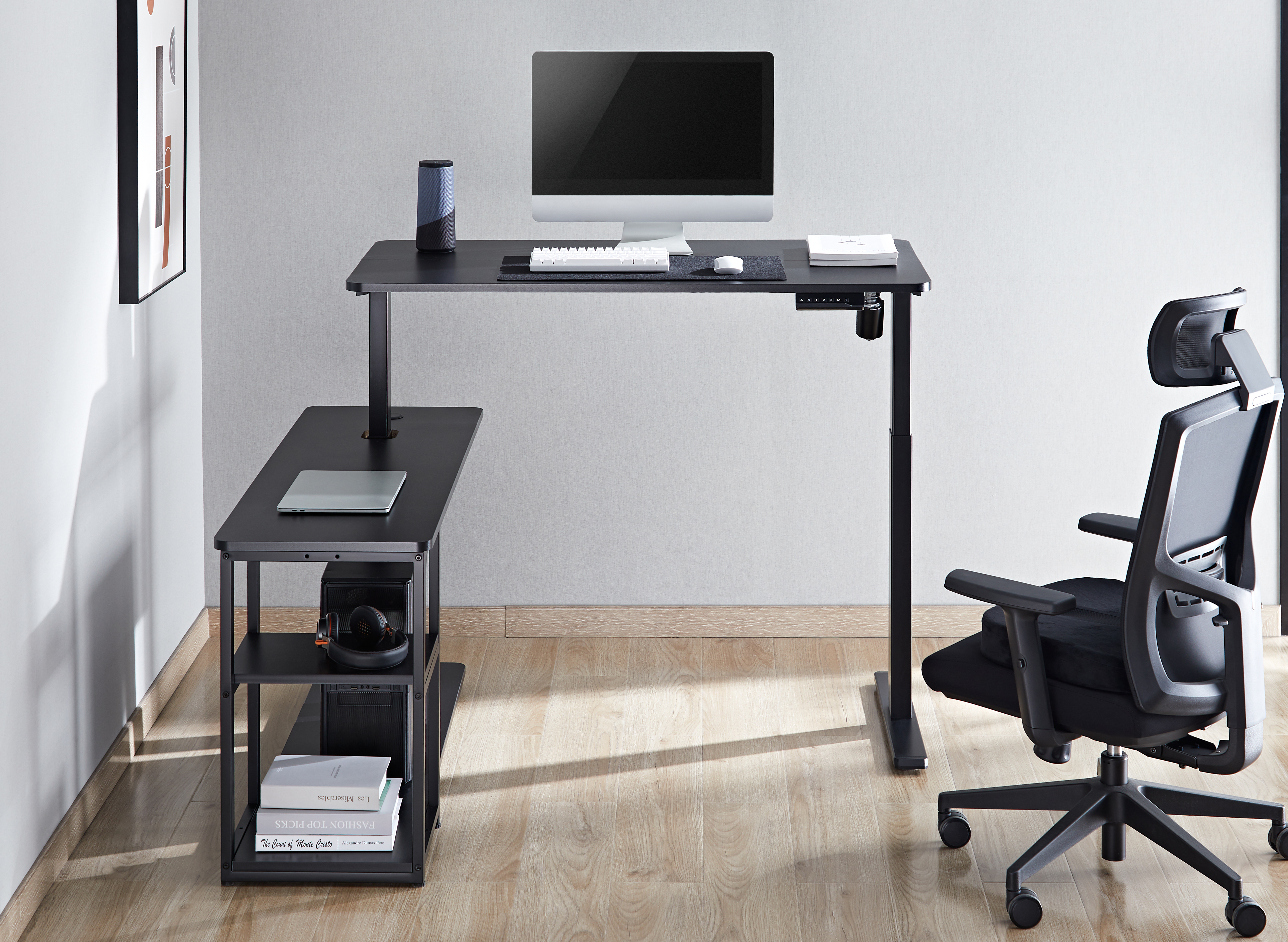 Компьютерный стол OfficePro с электрорегулировкой высоты черный (ODE119B) - фото 18