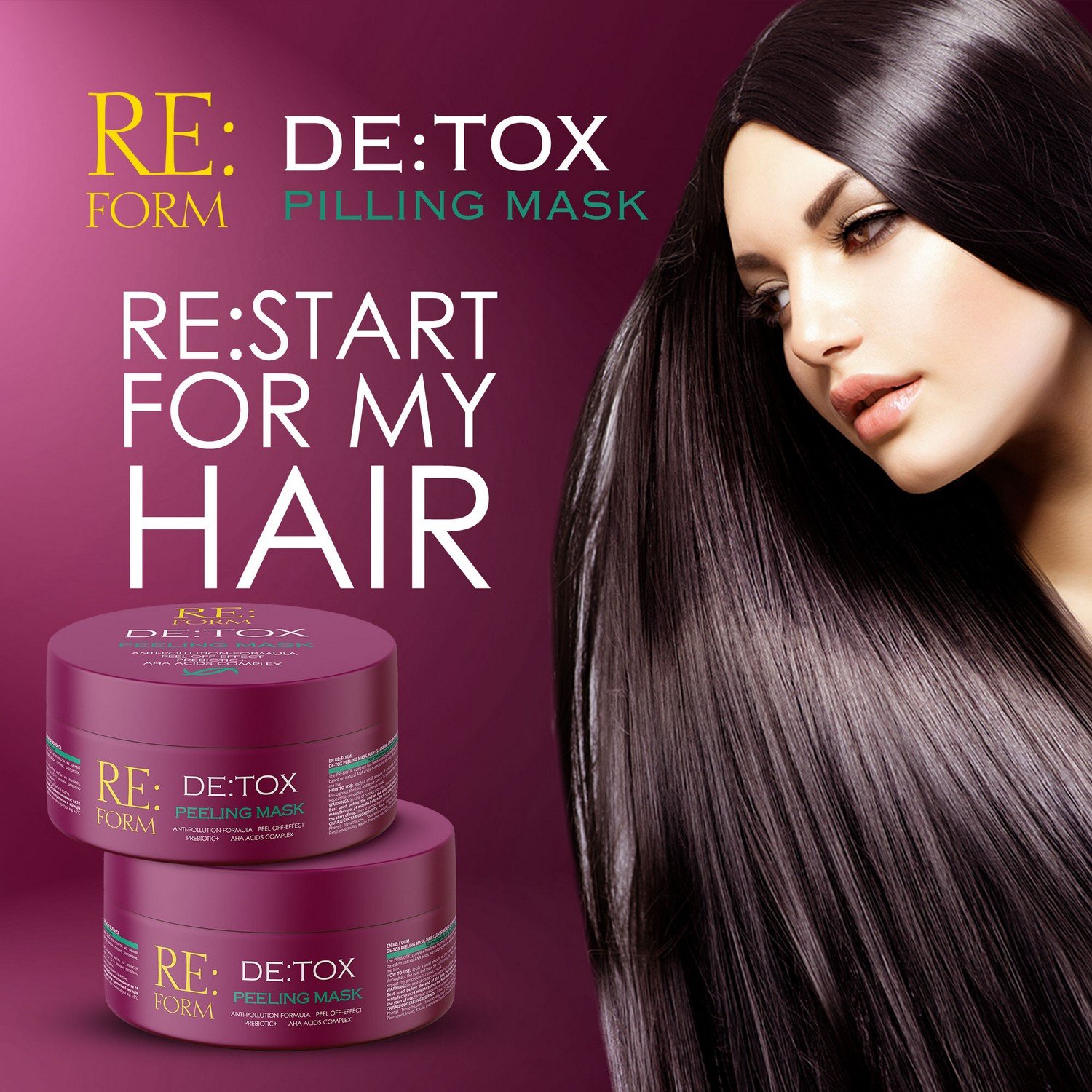 Маска-пілінг Re:form De:tox Очищення і детоксикація волосся, 230 мл - фото 6