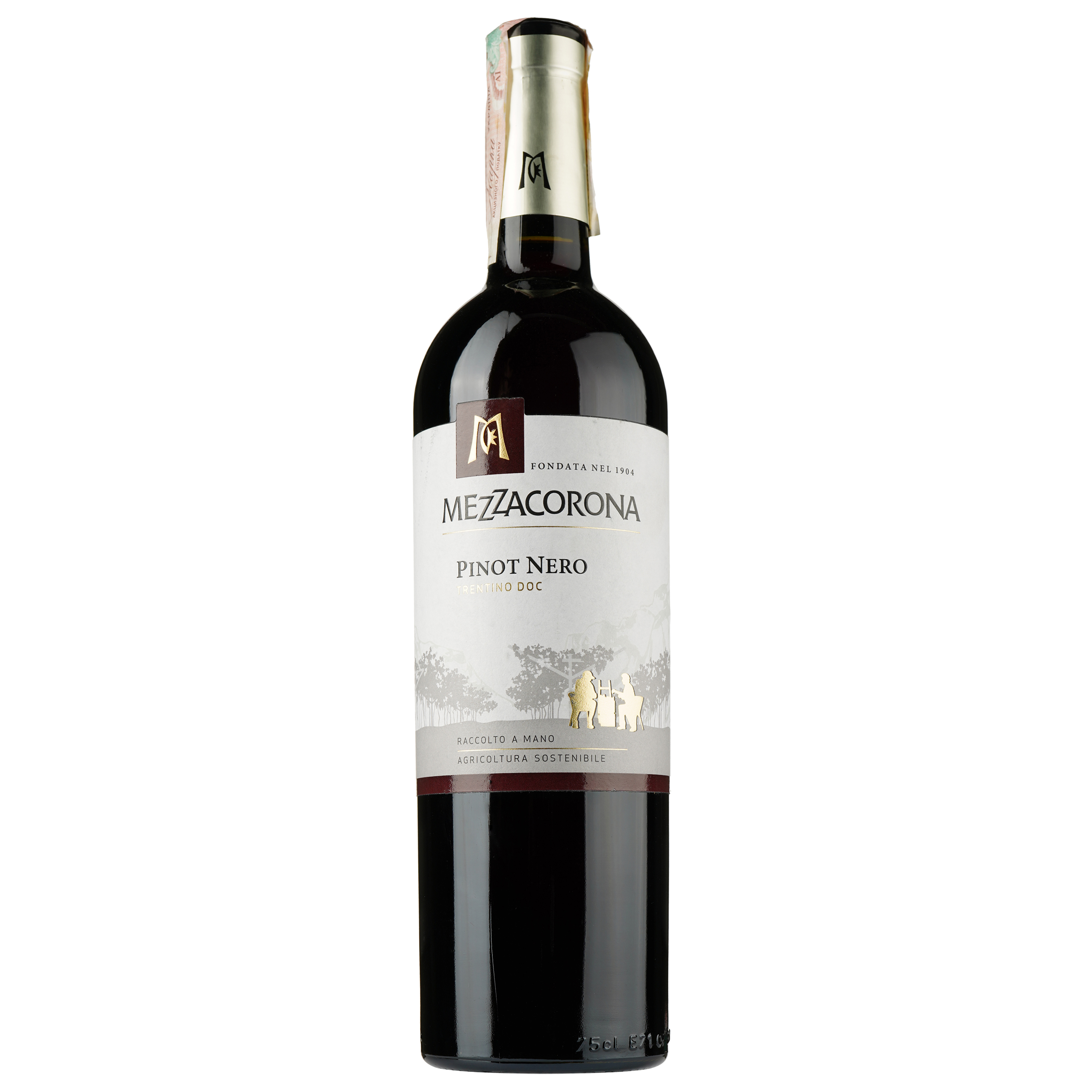 Вино Mezzacorona Pinot Nero Trentino DOC, червоне, напівсухе, 13%, 0,75 л - фото 1