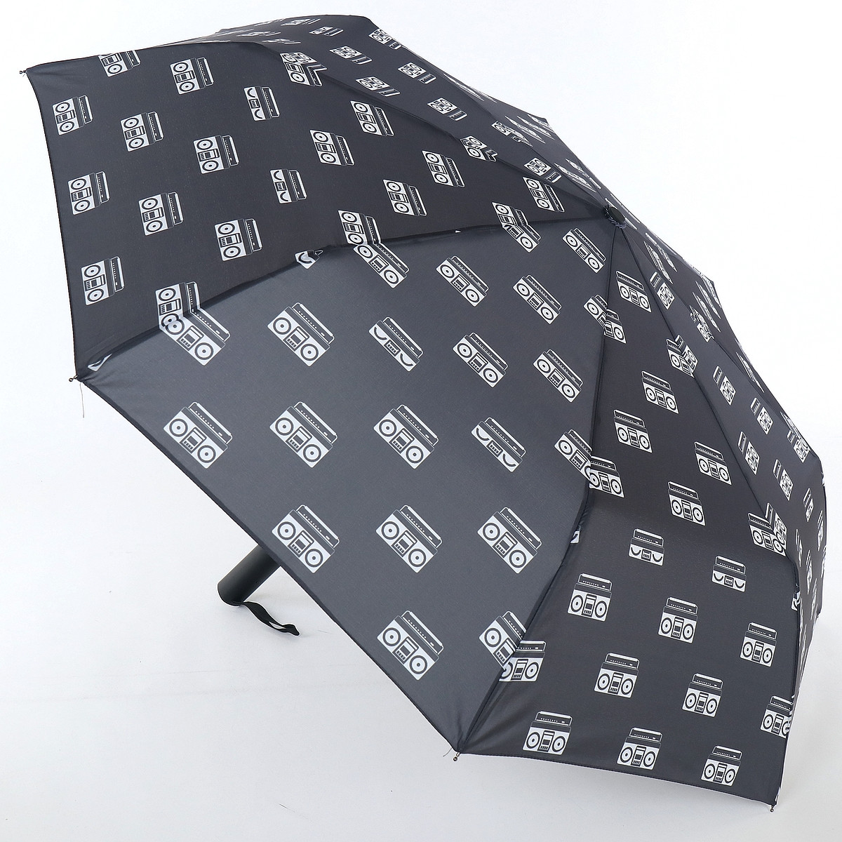 Женский складной зонтик полный автомат Art Rain 100 см черный - фото 2