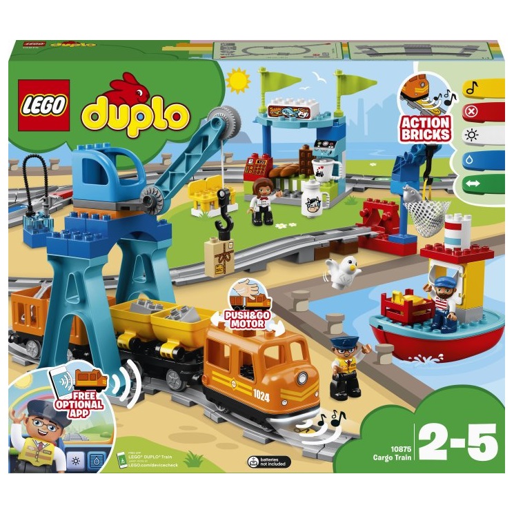 Конструктор LEGO DUPLO Town Грузовой поезд, 105 деталей (10875) - фото 1