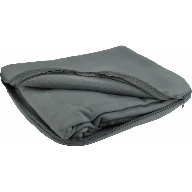 Плед-подушка флисовая Bergamo Mild 180х150 см, серая (202312pl-07) - фото 1