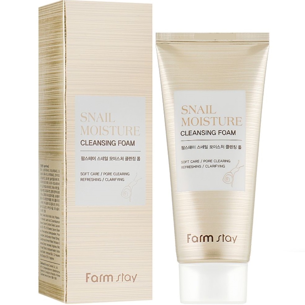 Пенка для умывания FarmStay Snail Moisture Cleansing Foam увлажняющая с муцином улитка 100 мл - фото 1