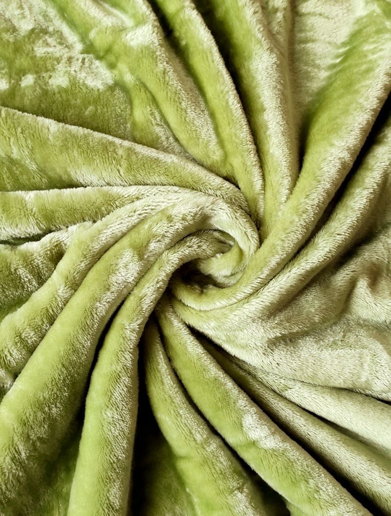 Плед Love You, з помпонами, штучне хутро, 200х150 см, зелений (181159) - фото 3