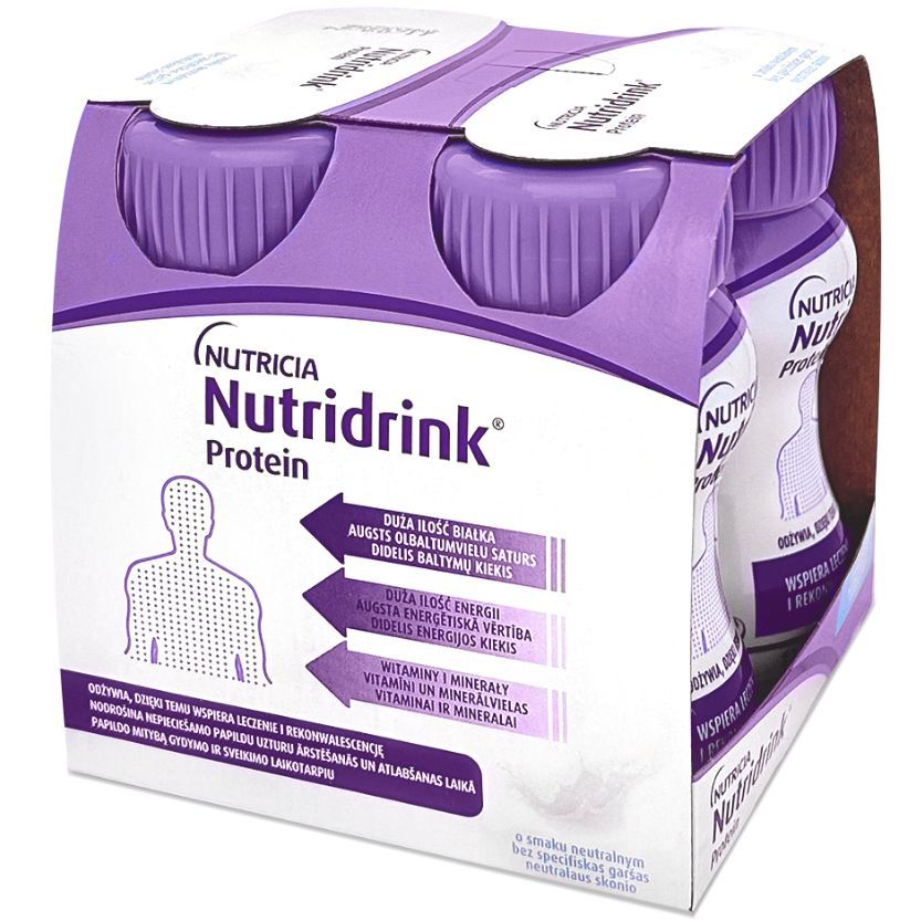 Энтеральное питание Nutricia Nutridrink Protein с нейтральным вкусом 4х125 мл - фото 1