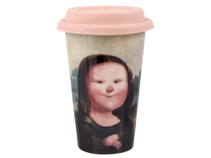 Photos - Mug / Cup ElenDecor Чашка з силіконовою кришкою Elen Dekor Famous, 400 мл, різнобарв'я (924-68 