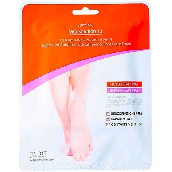 Маска-шкарпетки для ніг Jigott Vita Solution 12 Brightening Foot Care Pack 2 шт - фото 1