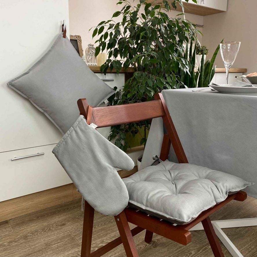 Подушка на стілець Прованс, 40х40 см, сірий (21420) - фото 3