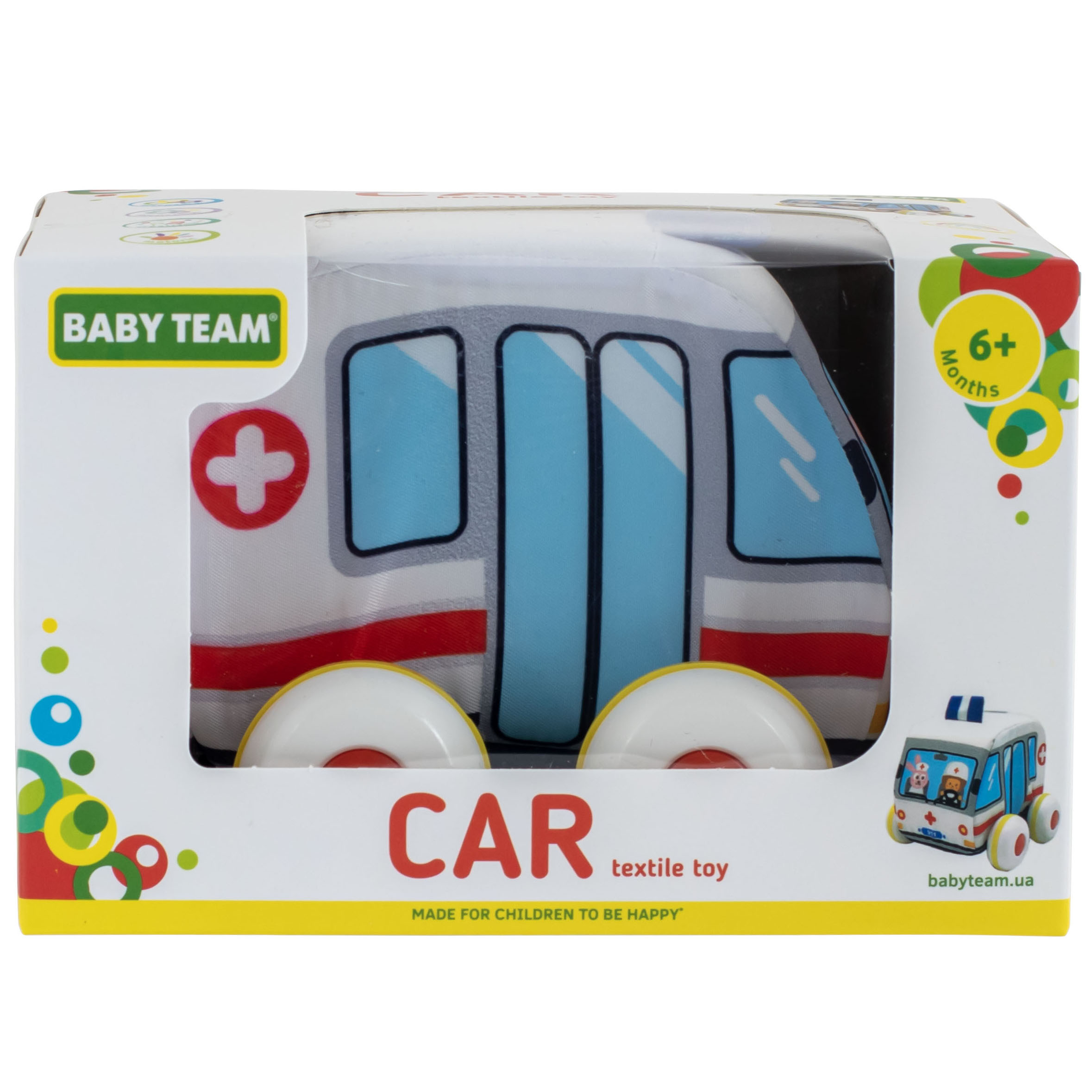 Іграшка текстильна Baby Team Машинка Швидка допомога (8420) - фото 3