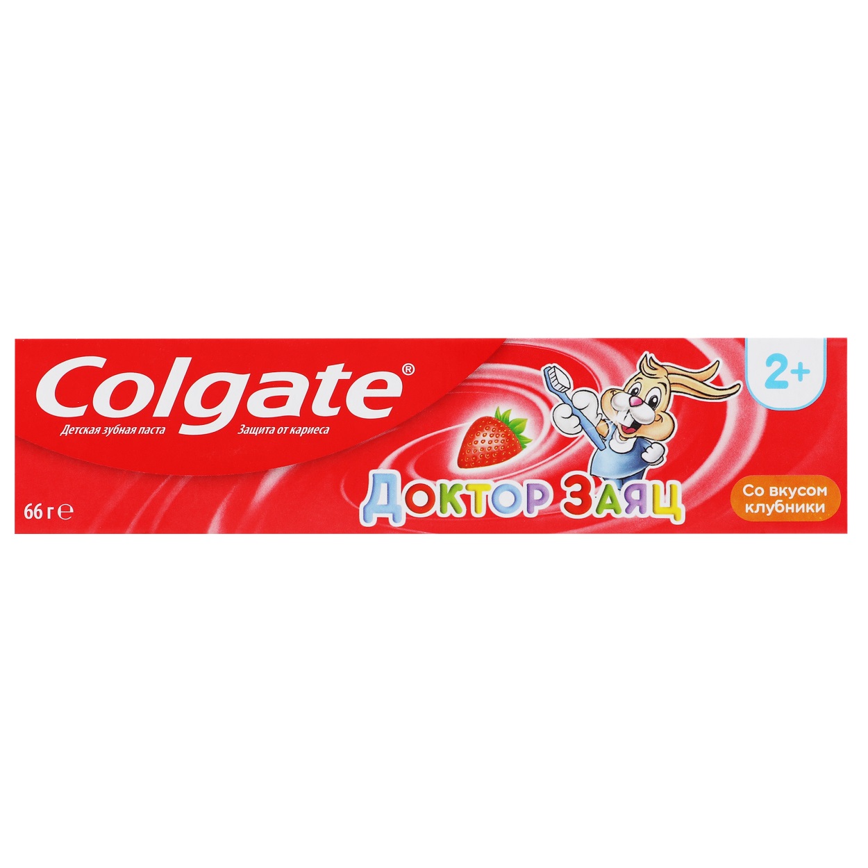 Детская зубная паста Colgate Доктор Заяц со вкусом клубники, 66 мл (424196) - фото 1