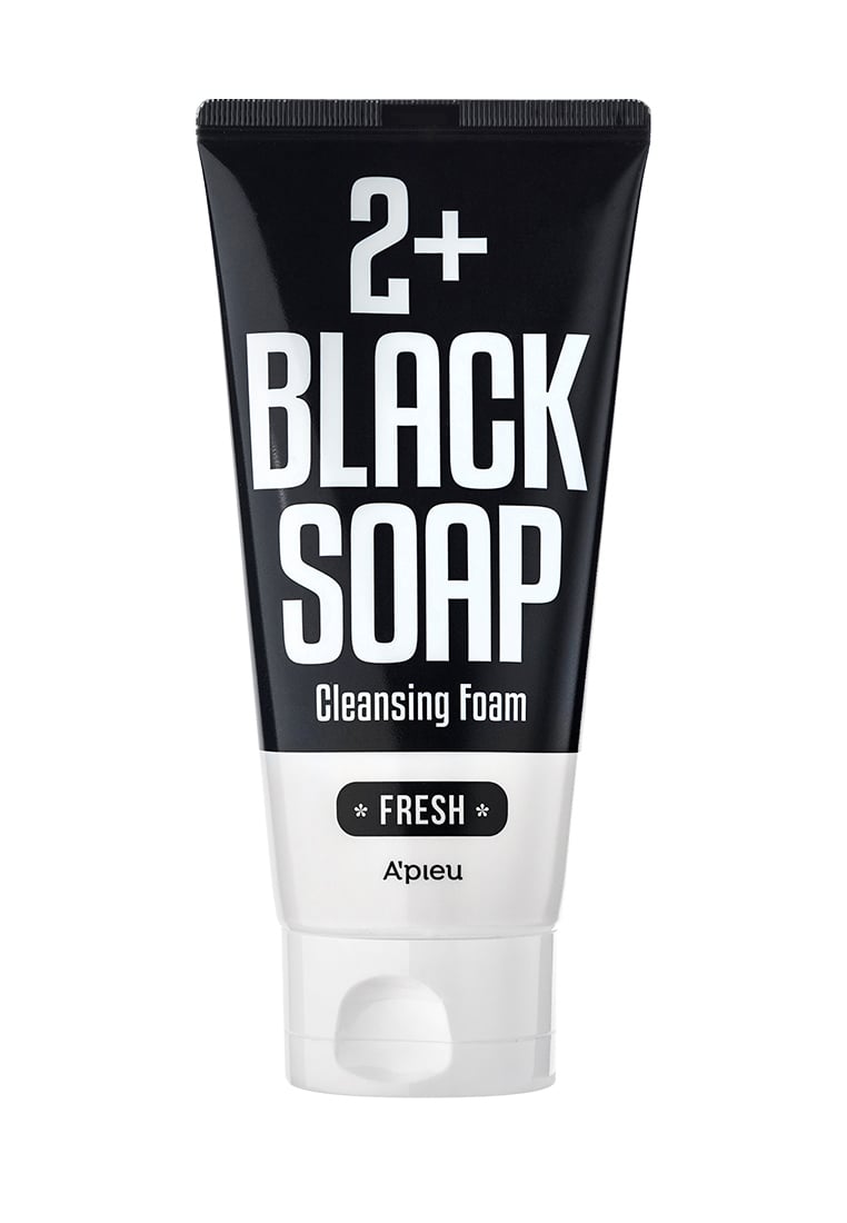 Освежающая пена для умывания Apieu 2+ Black Soap Fresh Cleansing Foam, 130 мл - фото 1