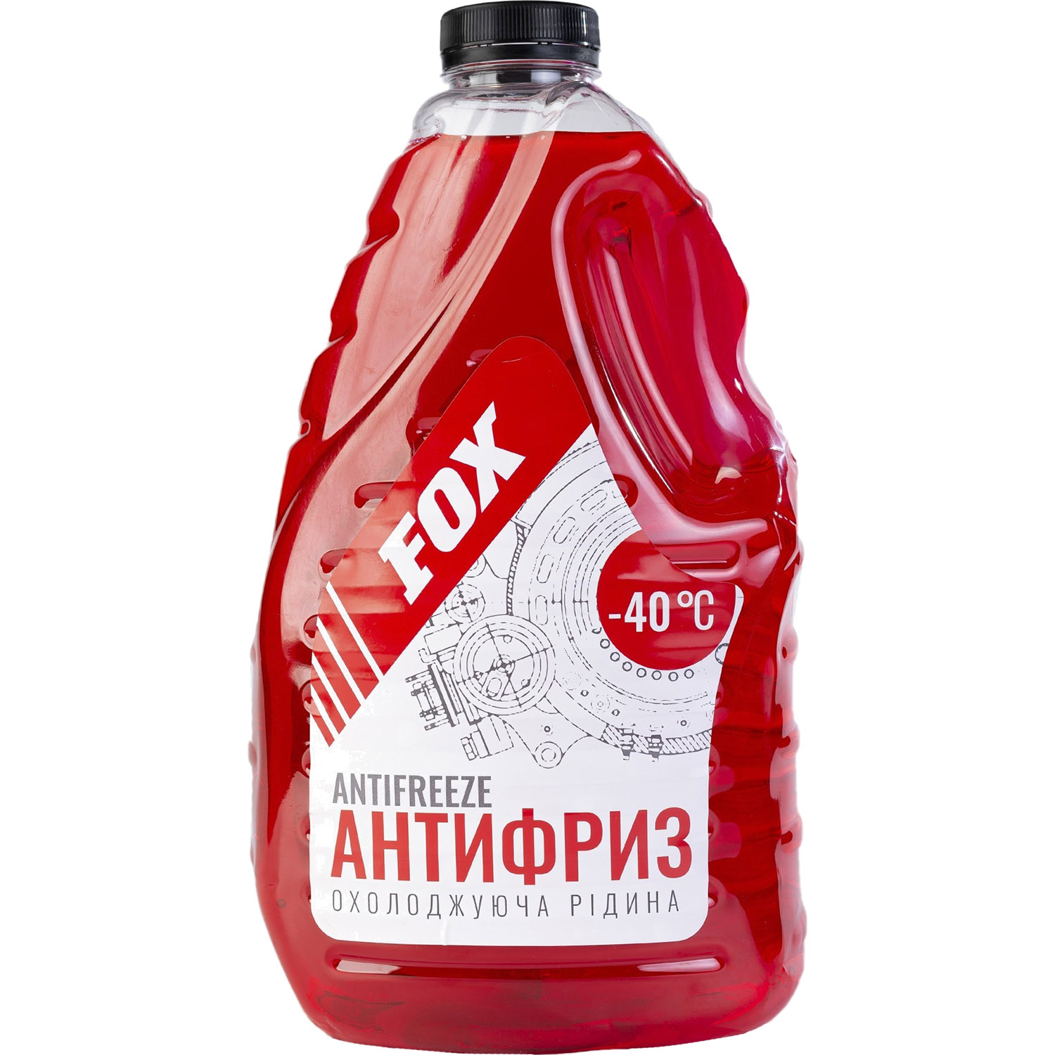 Охлаждающая жидкость Fox Антифриз красный 4 л - фото 1