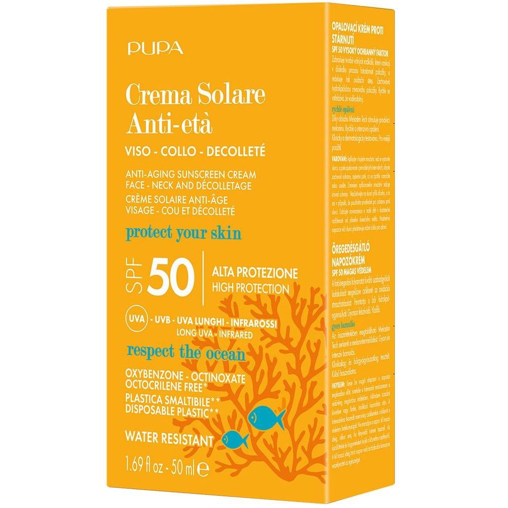 Антивіковий сонцезахисний крем Pupa Anti-Aging Sunscreen Cream High Protection SPF 50, 50 мл (1067473) - фото 3