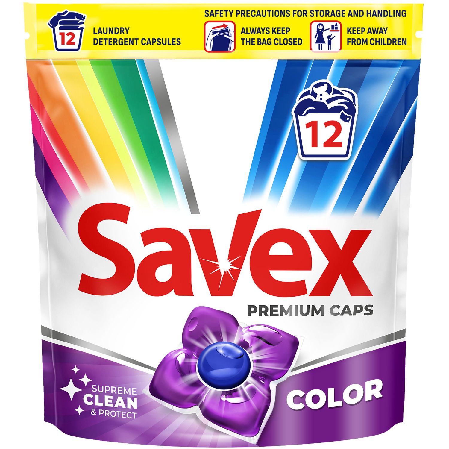 Капсулы для стирки Savex Super caps color, 12 шт. (895476) - фото 1