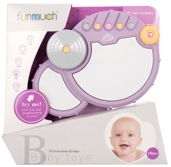 Музыкальная игрушка Funmuch Барабан со световыми эффектами (FM777-4) - фото 3