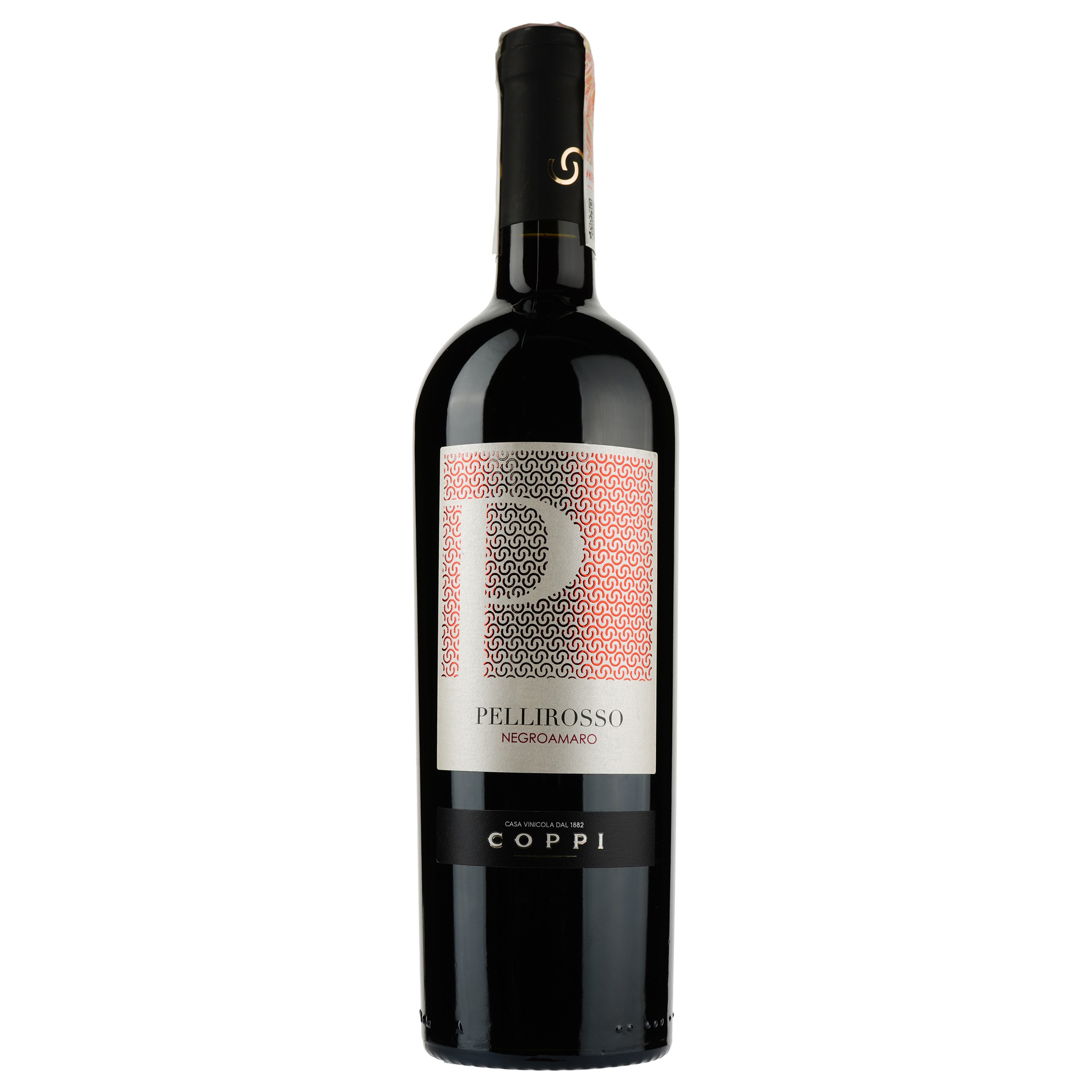 Вино Coppi Pellirosso Negroamaro, червоне, сухе, 0,75 л - фото 1