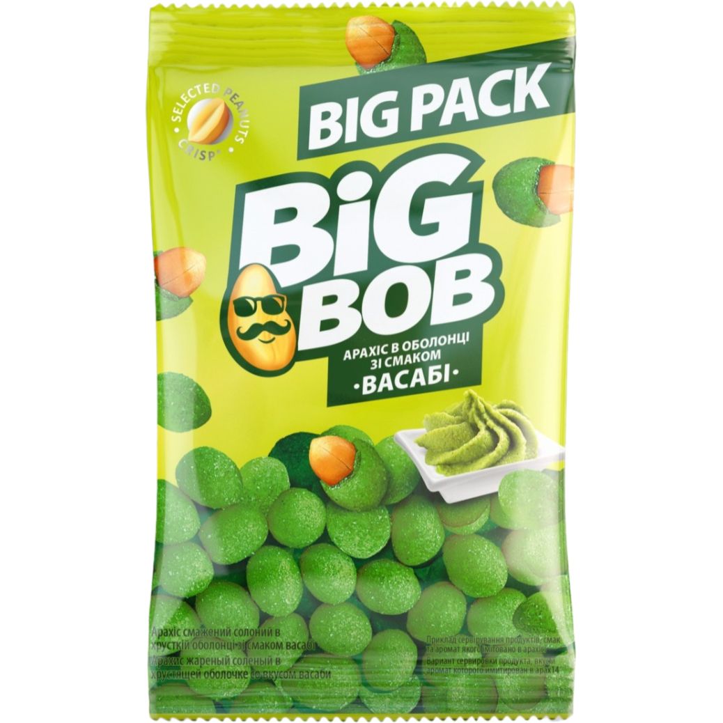 Арахіс Big Bob в оболонці зі смаком васабі 90 г (717813) - фото 1