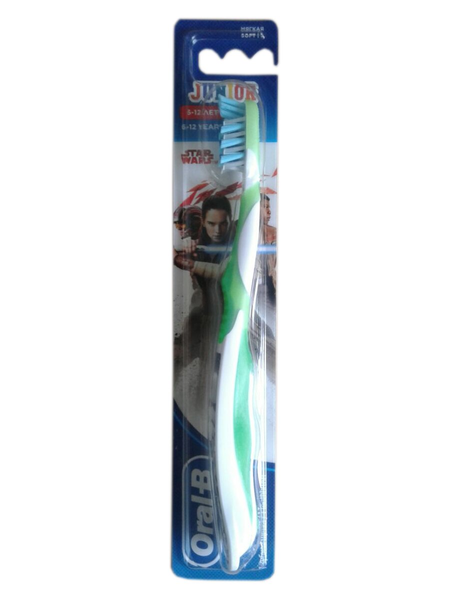 Дитяча зубна щітка Oral-B Junior Star Wars, м'яка, бірюзовий (81663268) - фото 1