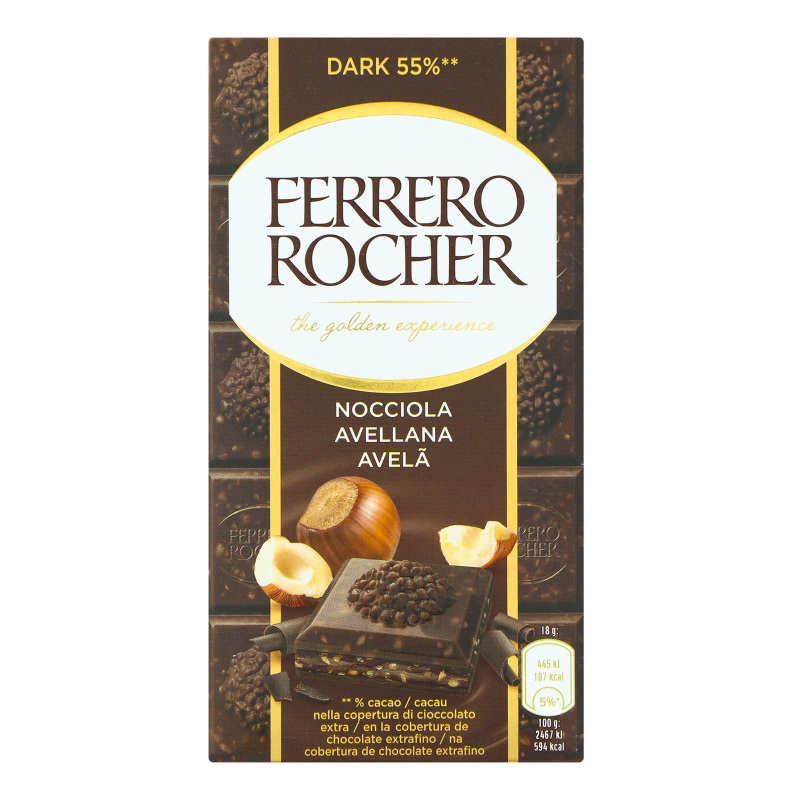 Шоколад черный Ferrero Rocher Tafel Zartbitter, 90 г (895508) - фото 1