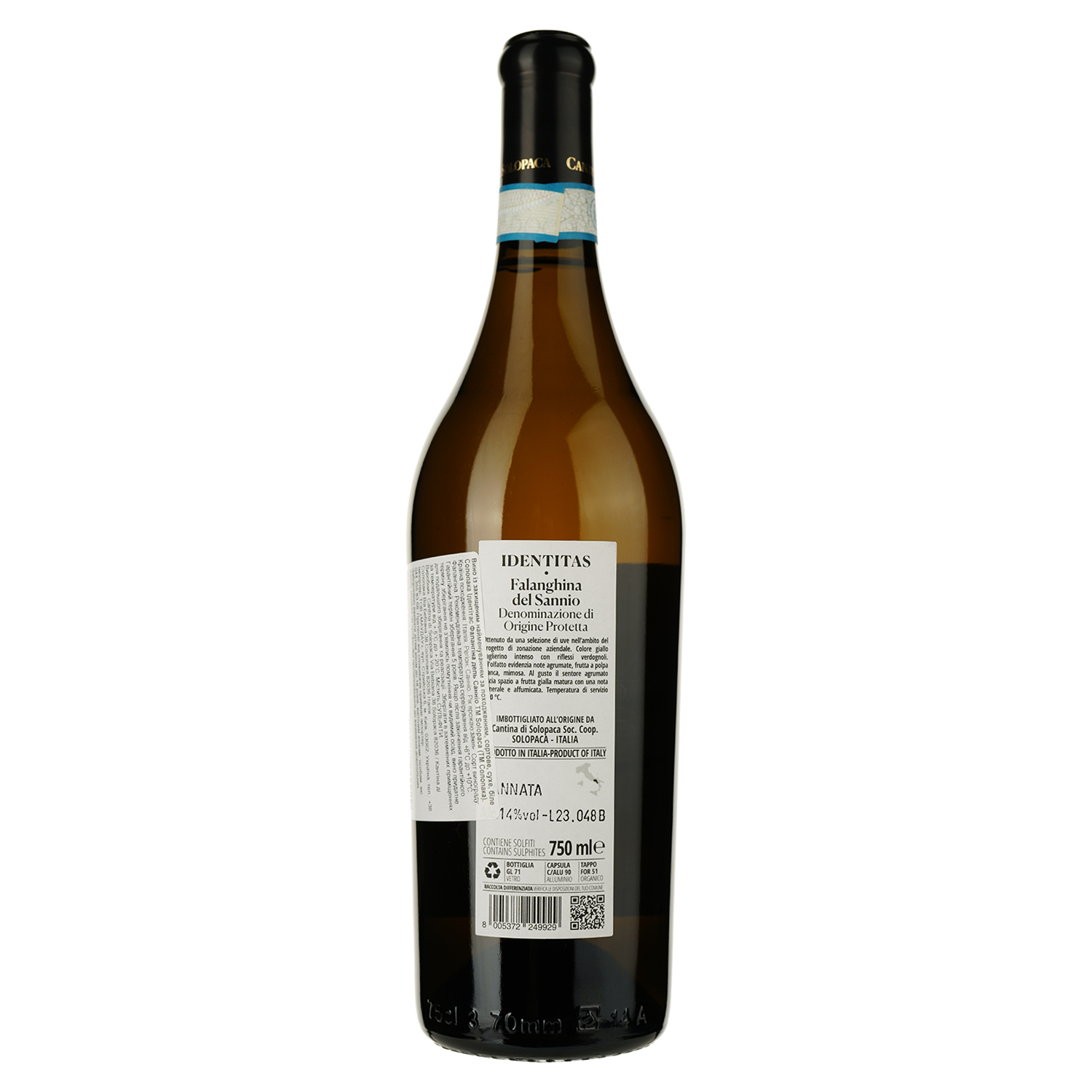 Вино Solopaca Identitas Falanghina Del Sannio белое сухое 0.75 л - фото 2