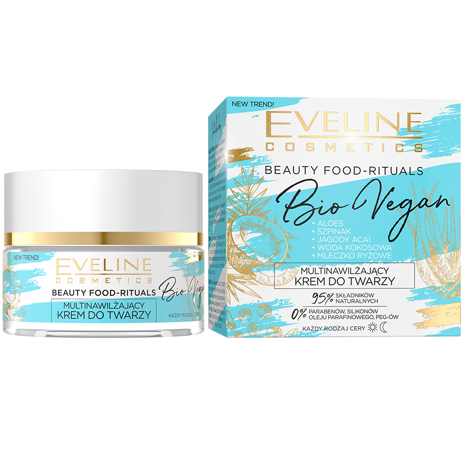 Глубоко увлажняющий крем для лица Eveline Beauty Food-Rituals Bio Vegan, 50 мл - фото 2