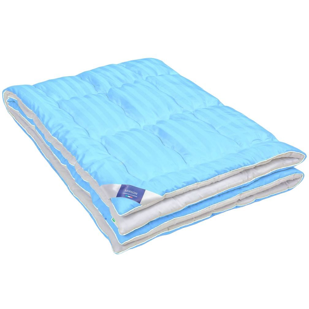 Одеяло шерстяное MirSon Valentino Hand Made №1356, зимнее, 110x140 см, бело-голубое - фото 1