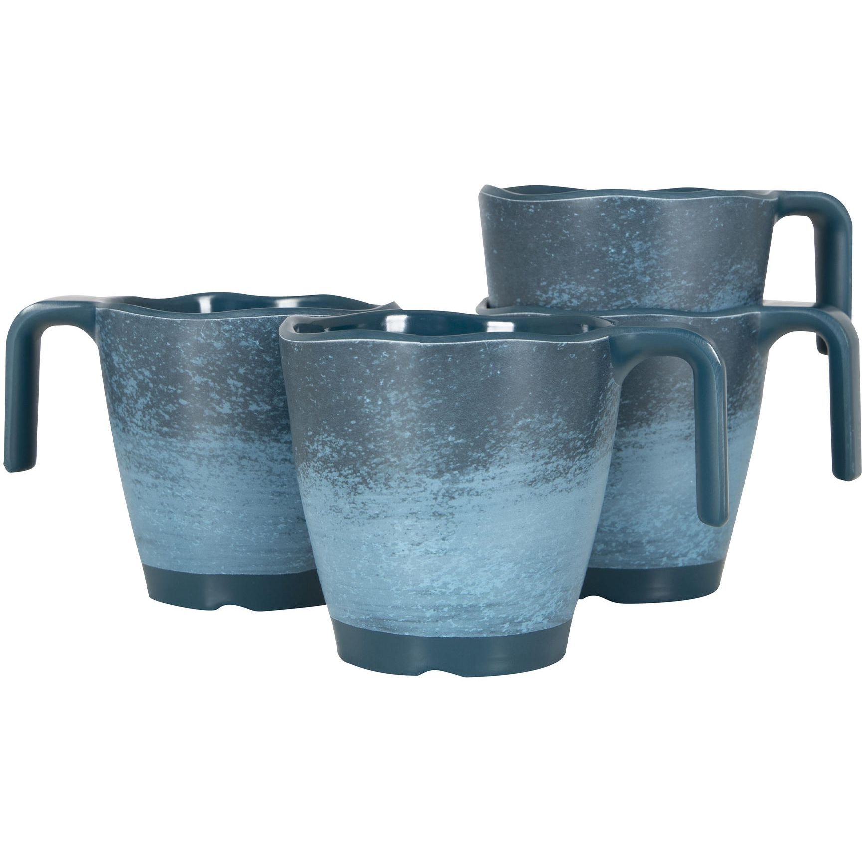 Набор чашек Gimex Mug Stone Dark Blue 300 мл 4 шт. (6917120) - фото 1