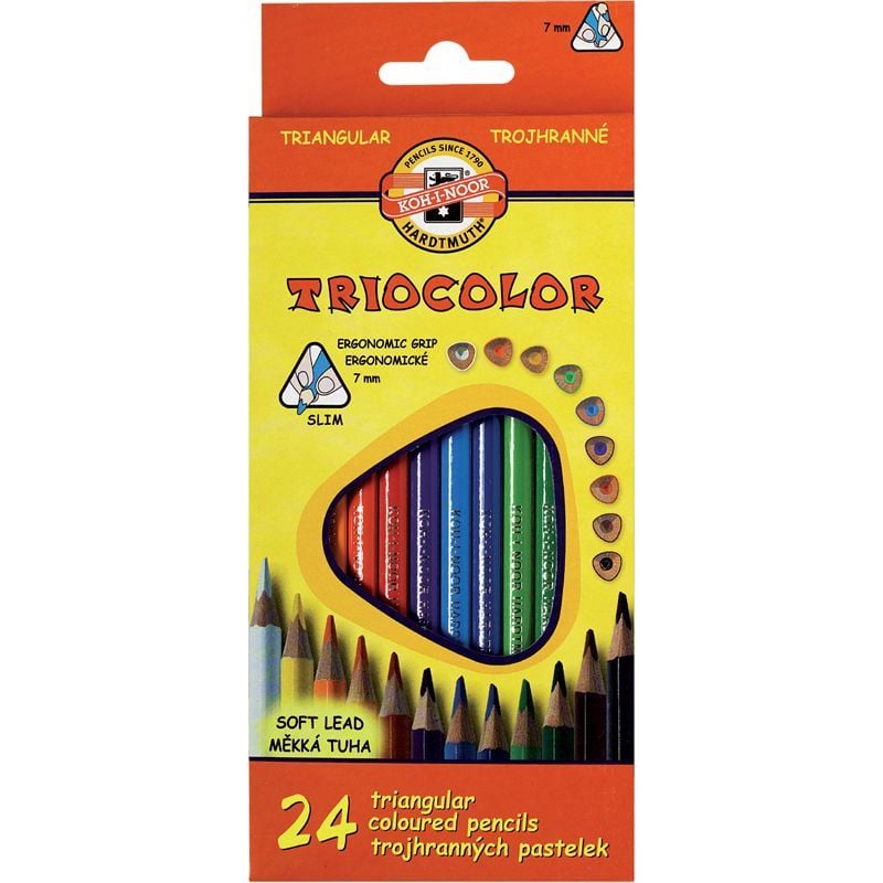 Олівці кольорові Koh-i-Noor Triocolor 24 шт. (3134) - фото 1