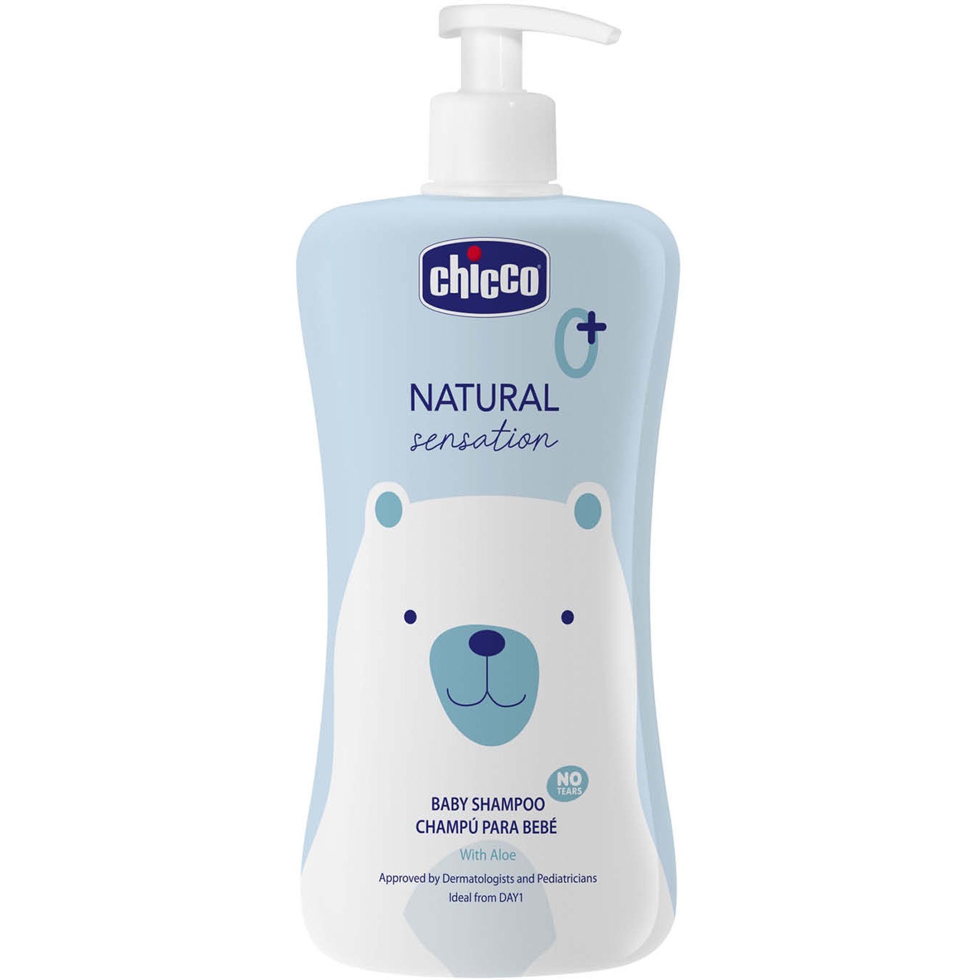 Шампунь Chicco Natural Sensation Baby Shampoo Без слез с алоэ и маслом сладкого миндаля 500 мл (11531.00) - фото 1
