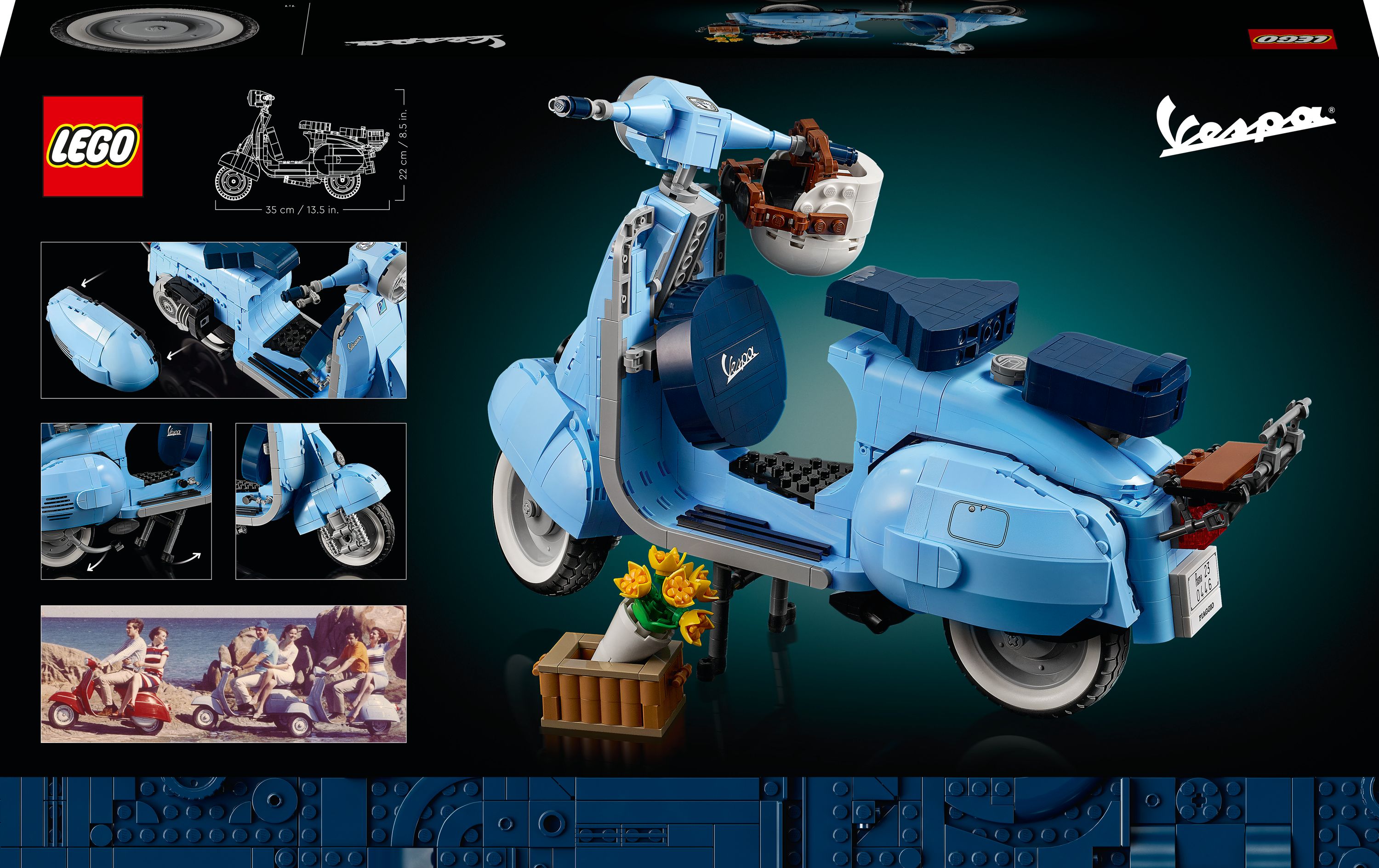 Конструктор LEGO Creator expert Vespa 125, 1106 деталей (10298) - фото 9
