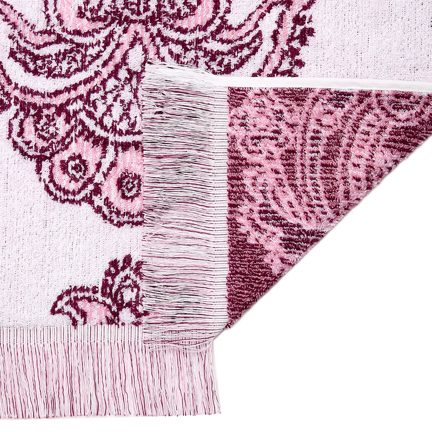 Полотенце Maisonette Lora, 140х70 см, темно-розовый, 1 шт. (110385) - фото 2