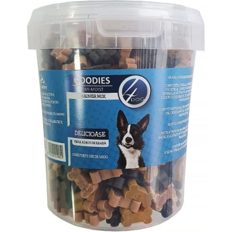 Ласощі для собак 4Dog Goodies м'які кісточки для тренування мікс смаків 500 г - фото 1