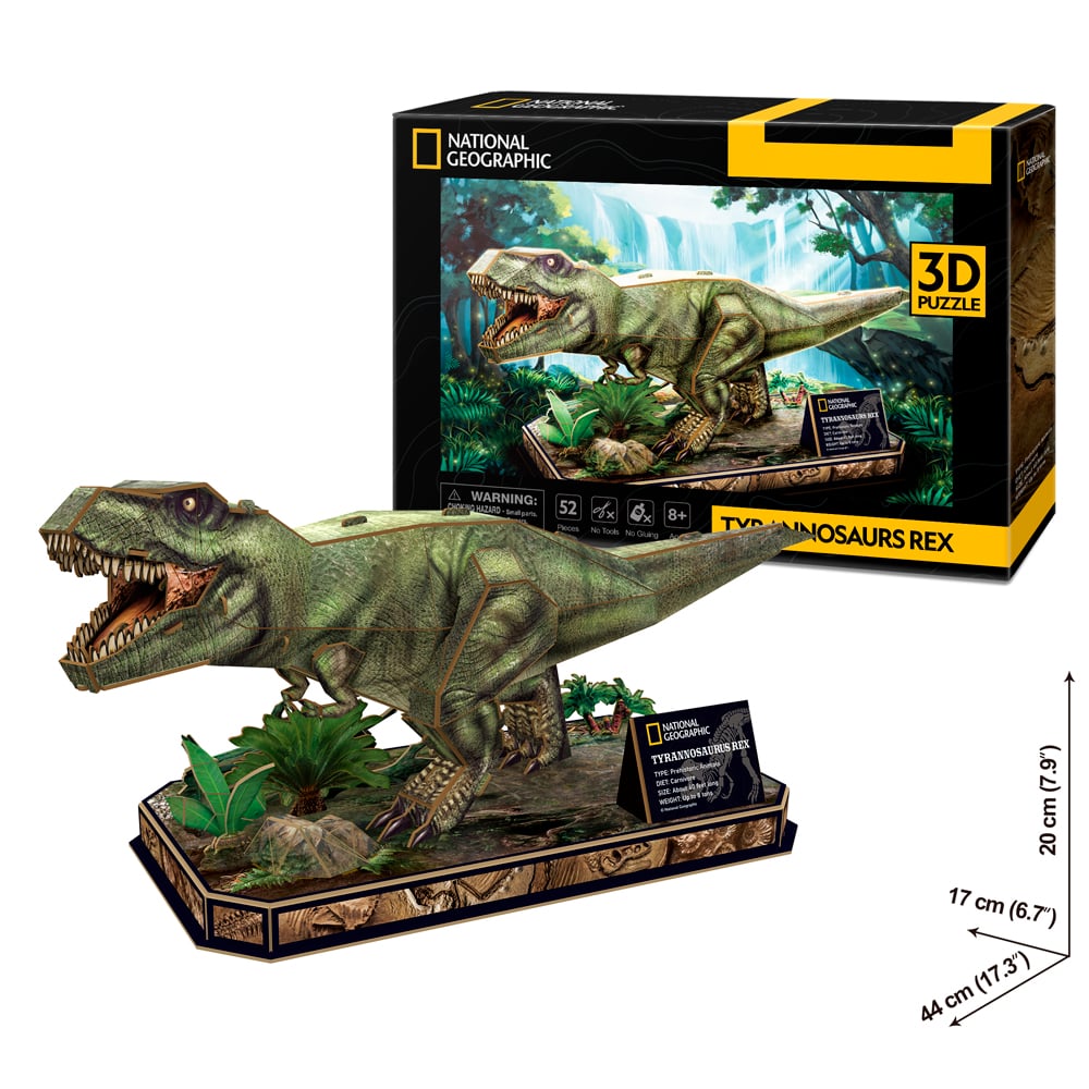 Трехмерная головоломка-конструктор CubicFun National Geographic Dino Тиранозавр Рекс (DS1051h) - фото 6