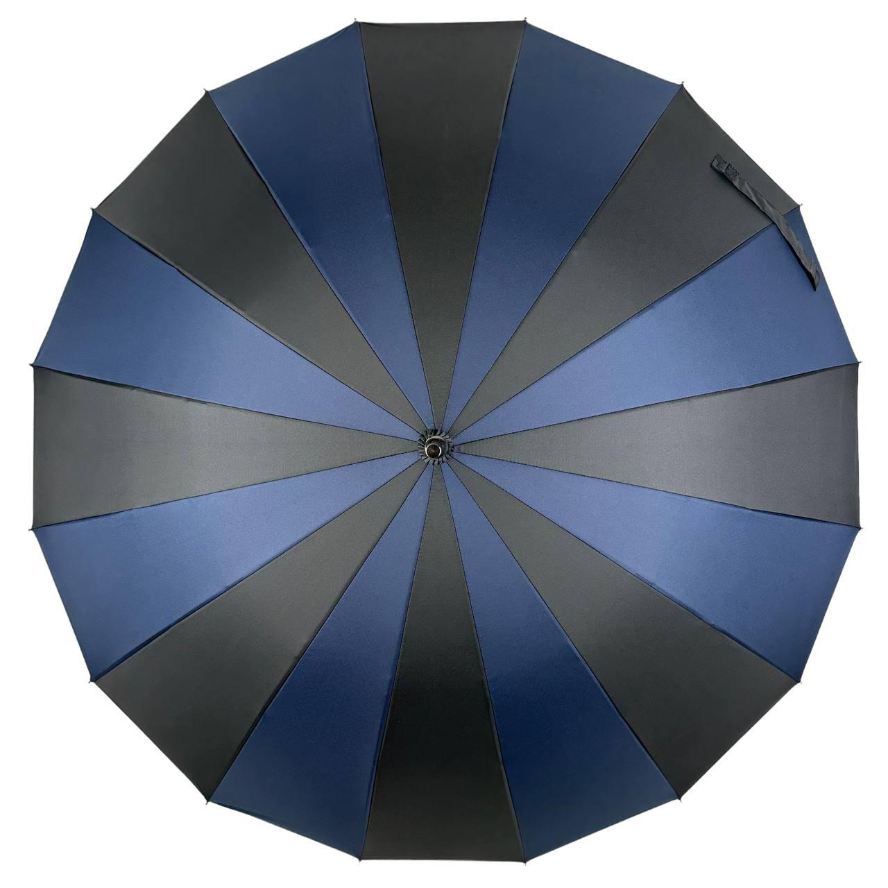 Женский зонт-трость полуавтомат Toprain 98 см синий - фото 5