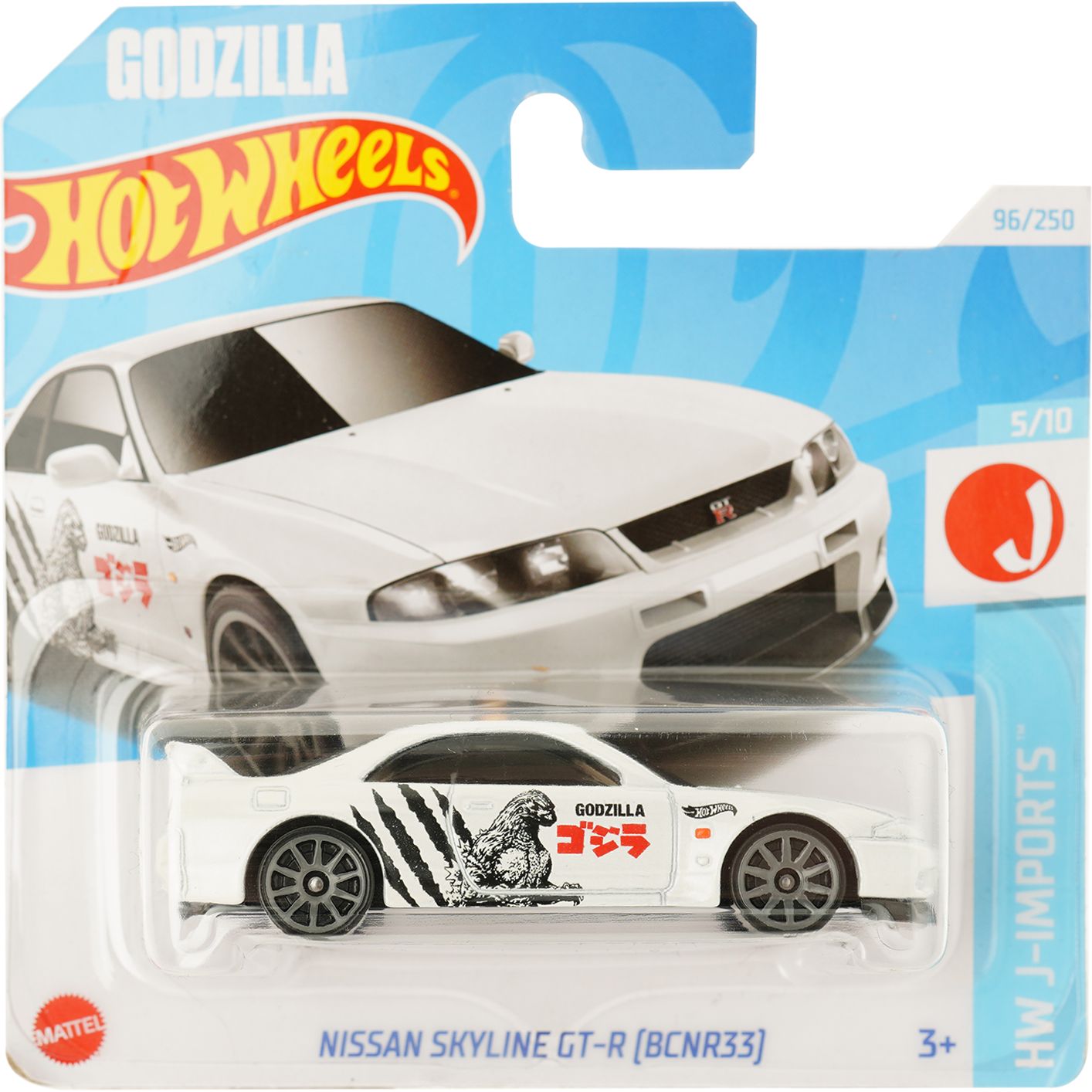 Базовая машинка Hot Wheels HW J-Imports Nissan Skyline GT-R (BCNR33) белая (5785) - фото 1