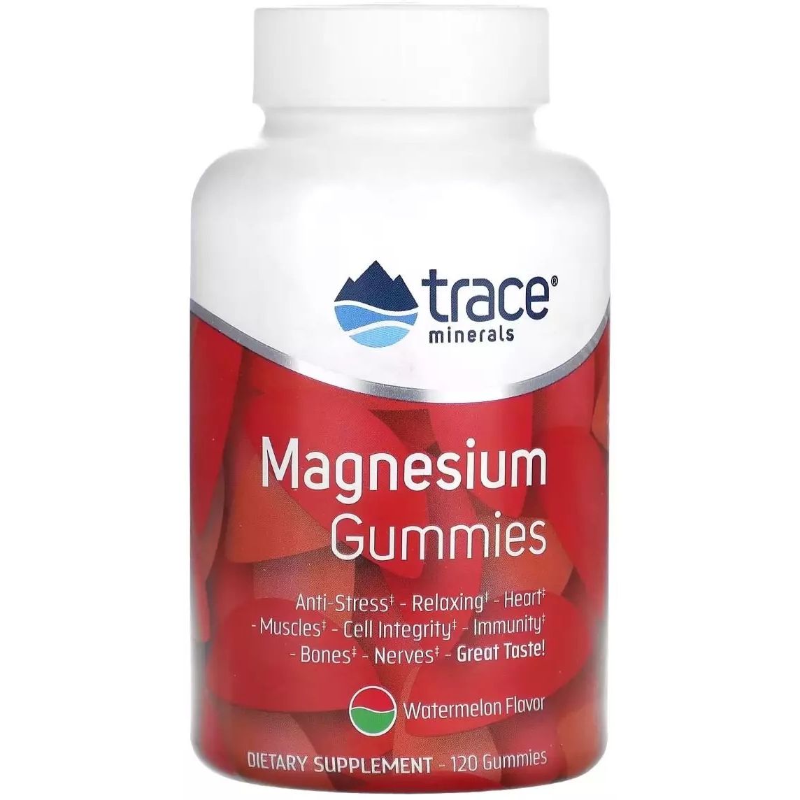 Магній Trace Minerals Magnesium Gummies зі смаком кавуна 120 цукерок - фото 1