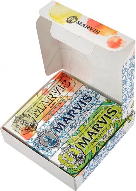 Подарочный набор зубных паст Marvis Tea Collection Kit, (3 уп. по 25 мл) - фото 2