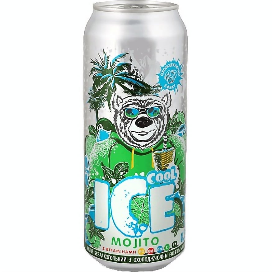 Напиток Ice Cool Мохито охлаждающий эффект, б/алк, ж/б, 0,5 л - фото 1