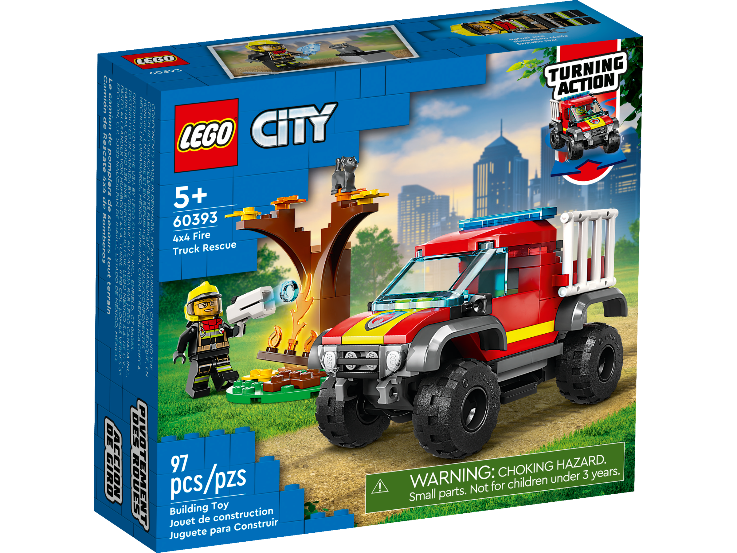 Конструктор LEGO City Пожарно-спасательный внедорожник, 97 деталей (60393) - фото 1
