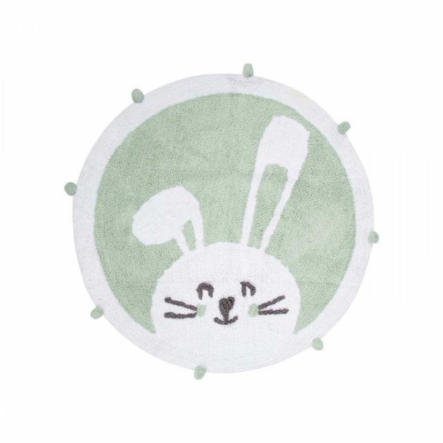 Килим для дитячої кімнати Irya Bunny mint, 110x110 см, різнобарв'я (svt-2000022288453) - фото 1