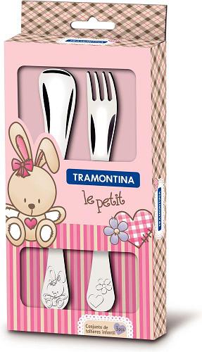 Набор детских столовых приборов Tramontina Baby Le Petit pink, 2 предмета (66973/015) - фото 1