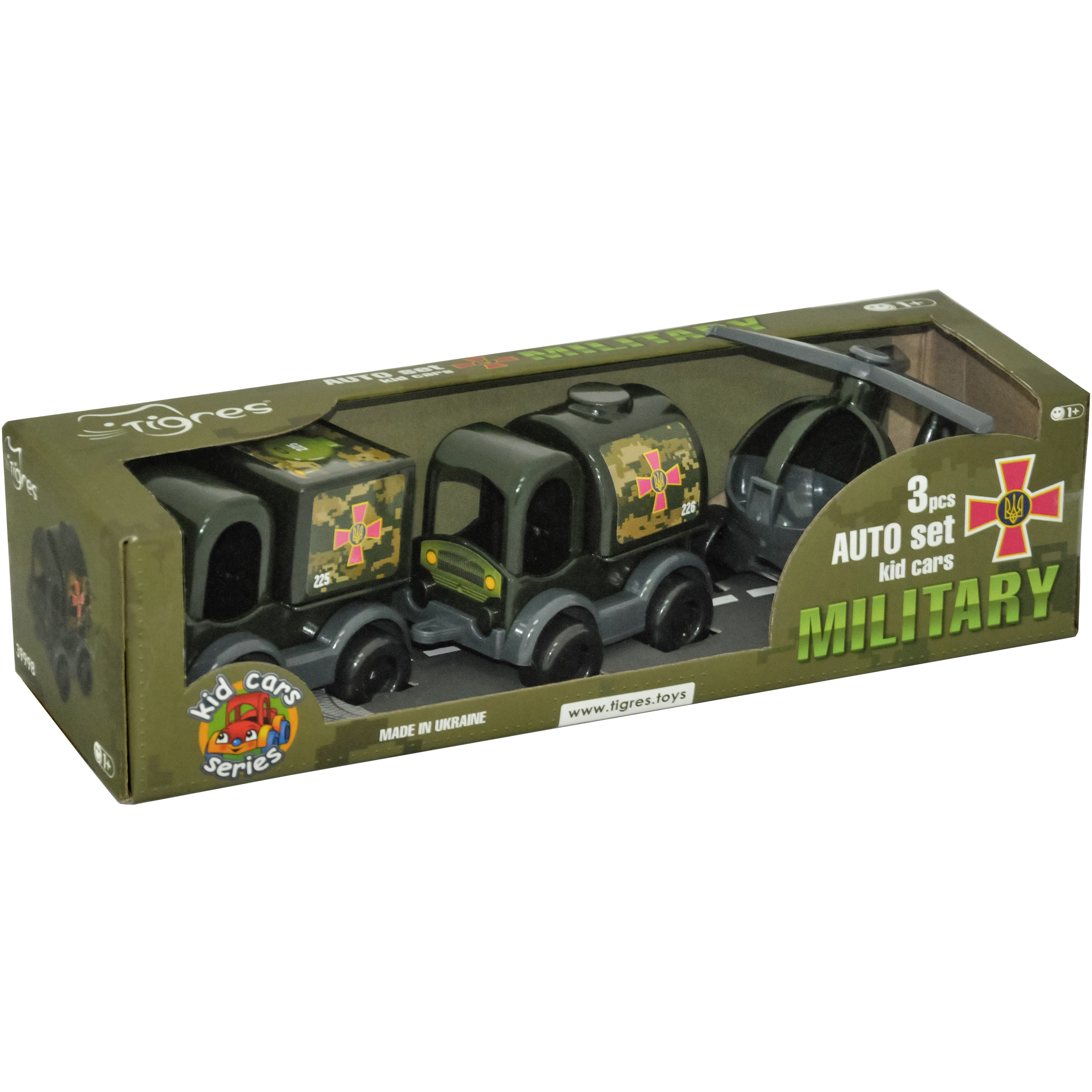 Игровой набор Tigres Kids Cars Military 3 шт. (39998) - фото 1