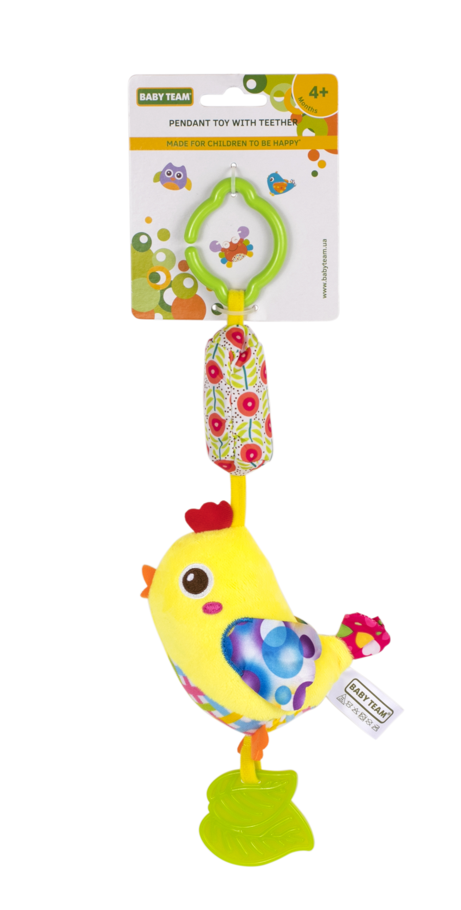 Іграшка-підвіска Baby Team Курчатко, жовта (8520_курчатко_желтый) - фото 1