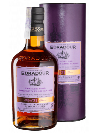 Виски Edradour Bordeaux Cask Finish Single Malt Scotch Whisky, 55,7%, в тубусе, 0,7 л - фото 1